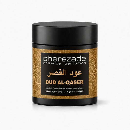 Oud Al-Qaser Räucherwerk aus edlem Oud-Holz in der Sherazade-Dose