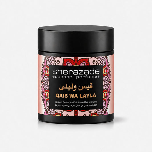 Qais Wa Layla Räucherwerk aus edlem Oud-Holz in der Sherazade-Dose